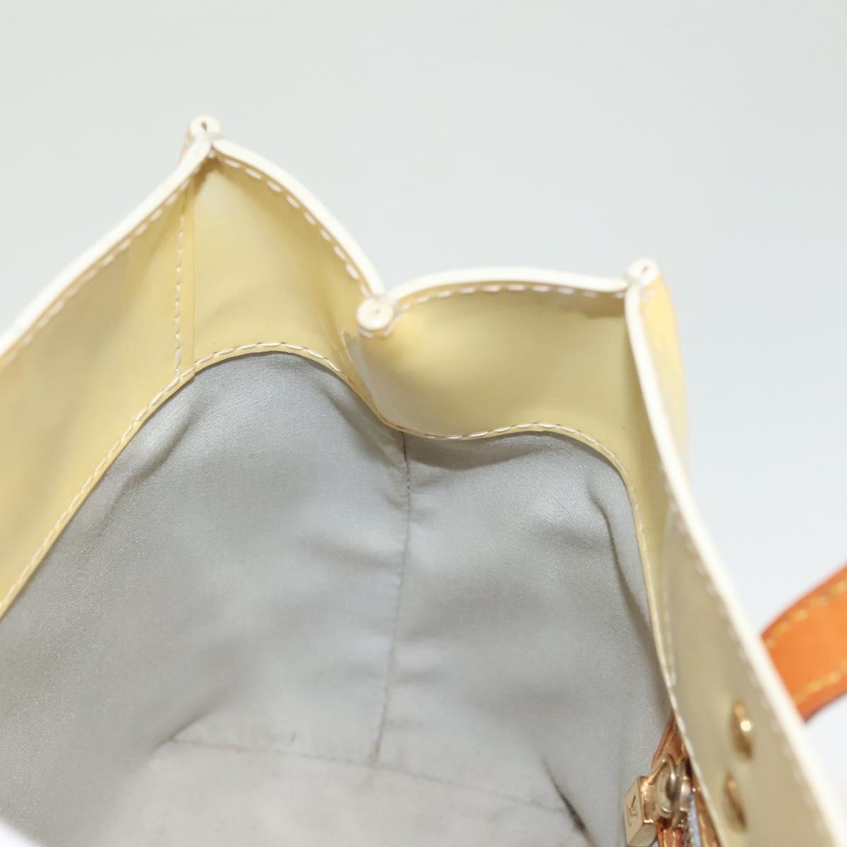 LOUIS VUITTON Monogram Vernis Reade PM Hand Bag Perle M91336 LV Auth 130921