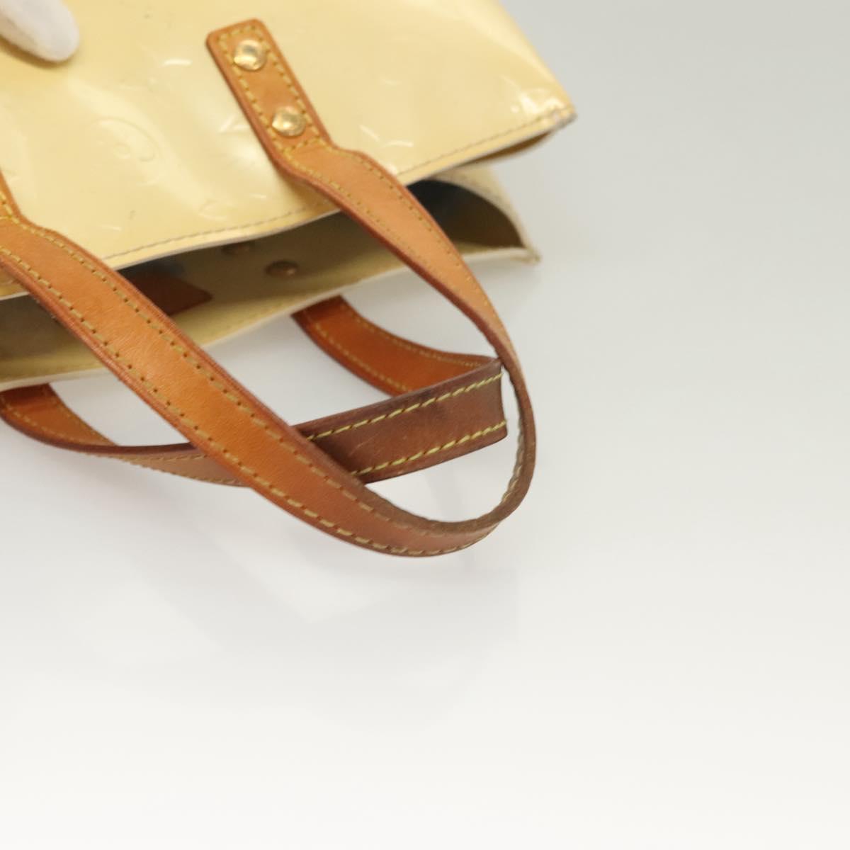 LOUIS VUITTON Monogram Vernis Reade PM Hand Bag Perle M91336 LV Auth 130921