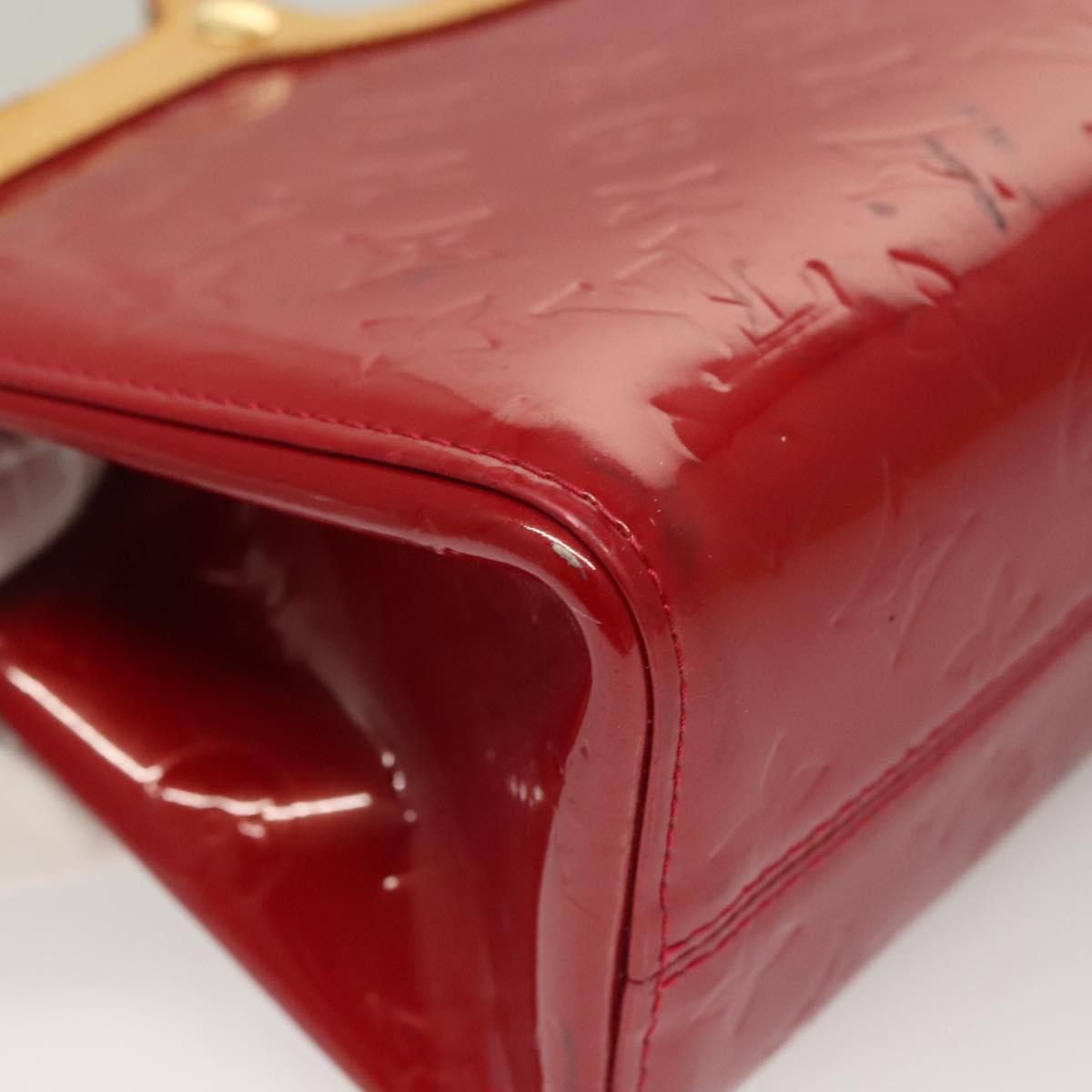 LOUIS VUITTON Monogram Vernis Roxbury Drive Hand Bag 2way Red M91987 Auth 130922