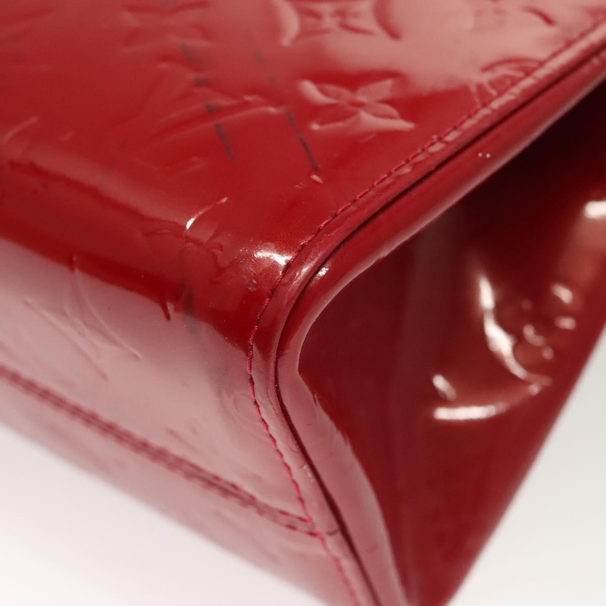LOUIS VUITTON Monogram Vernis Roxbury Drive Hand Bag 2way Red M91987 Auth 130922