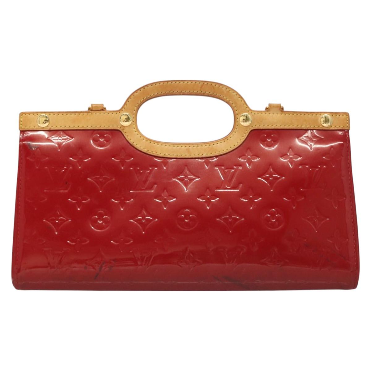 LOUIS VUITTON Monogram Vernis Roxbury Drive Hand Bag 2way Red M91987 Auth 130922