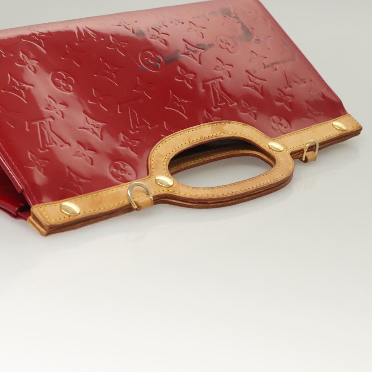 LOUIS VUITTON Monogram Vernis Roxbury Drive Hand Bag 2way Red M91987 Auth 130922