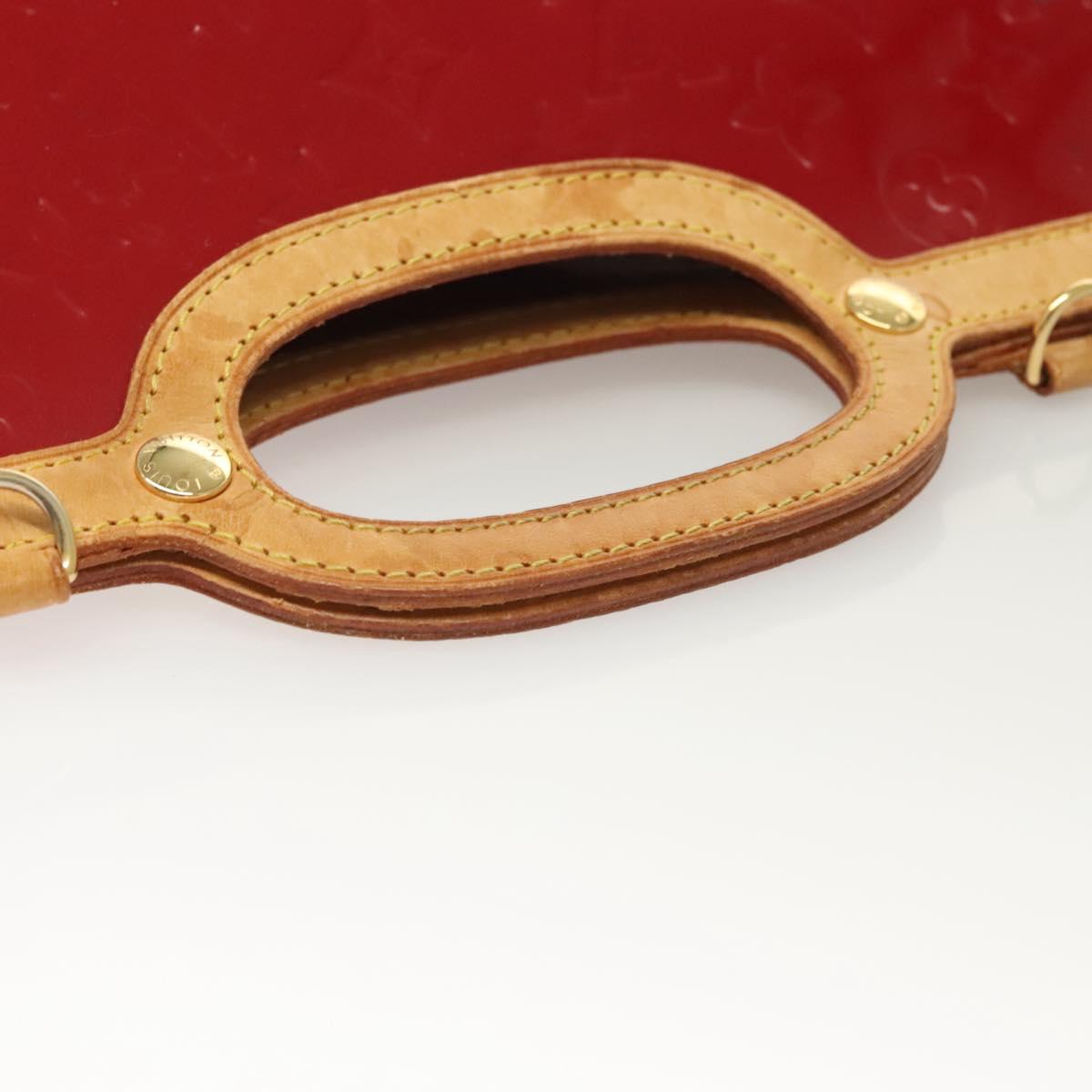 LOUIS VUITTON Monogram Vernis Roxbury Drive Hand Bag 2way Red M91987 Auth 130922