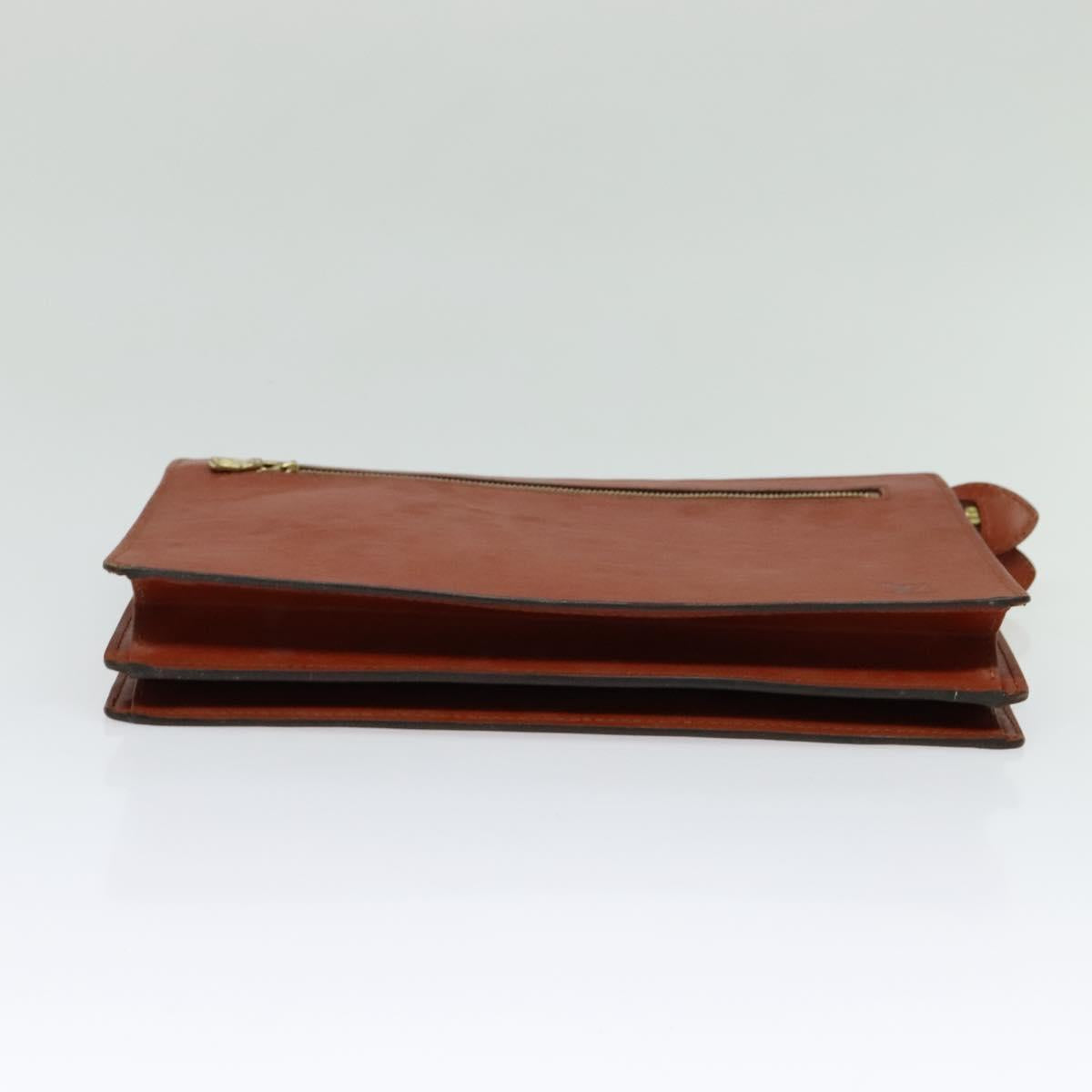LOUIS VUITTON Epi Angian Clutch Bag Brown M52113 LV Auth 130924