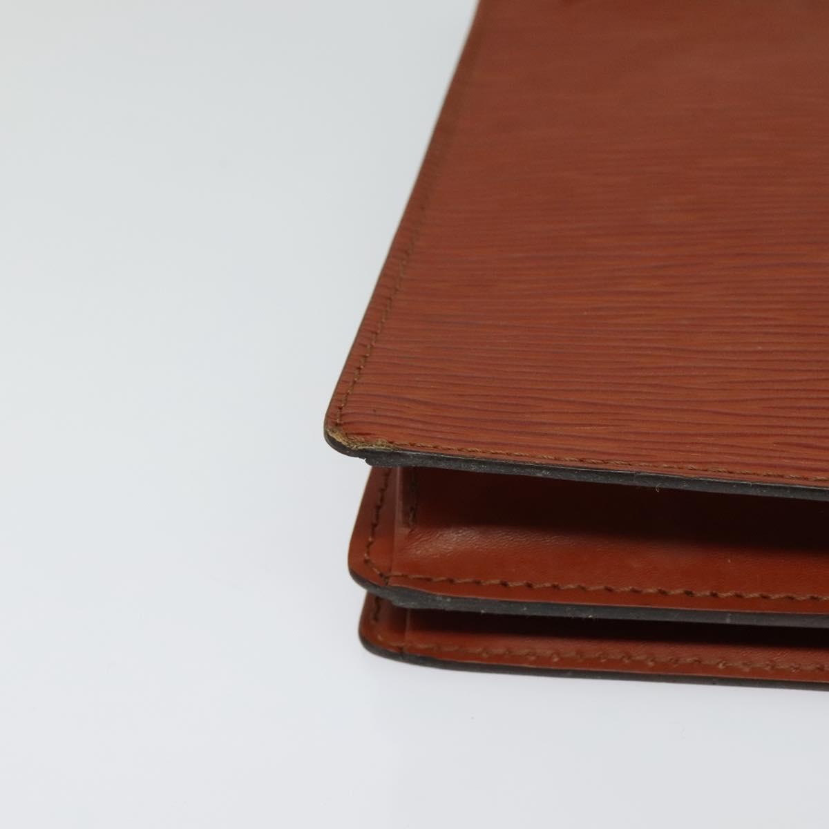 LOUIS VUITTON Epi Angian Clutch Bag Brown M52113 LV Auth 130924