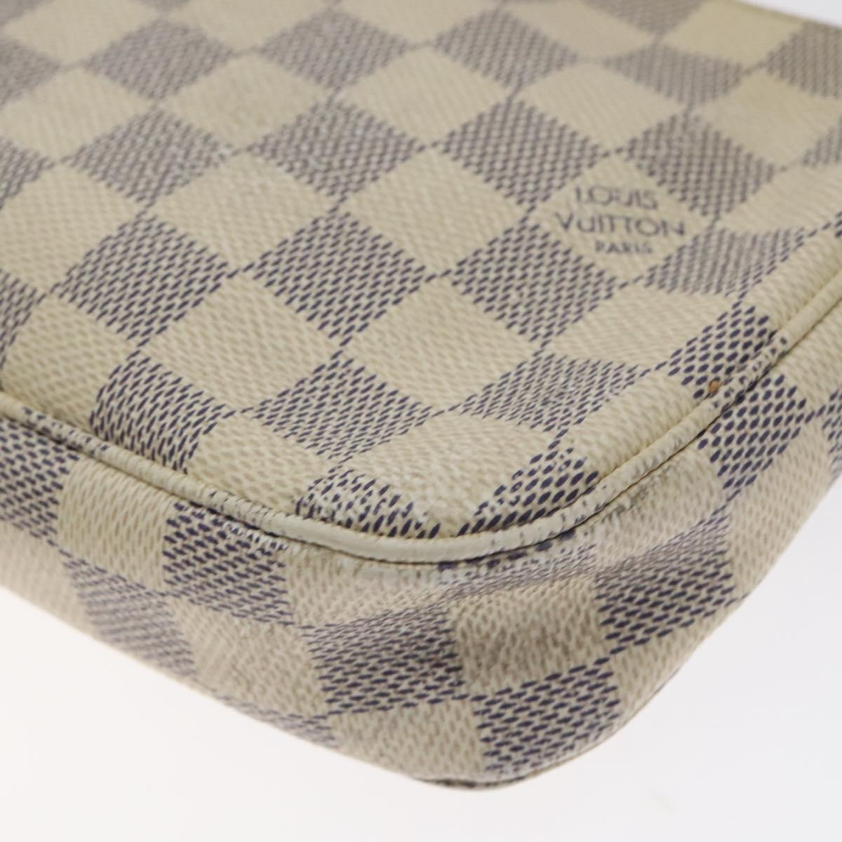LOUIS VUITTON Damier Azur Pochette Accessoires Pouch N51986 LV Auth 130929