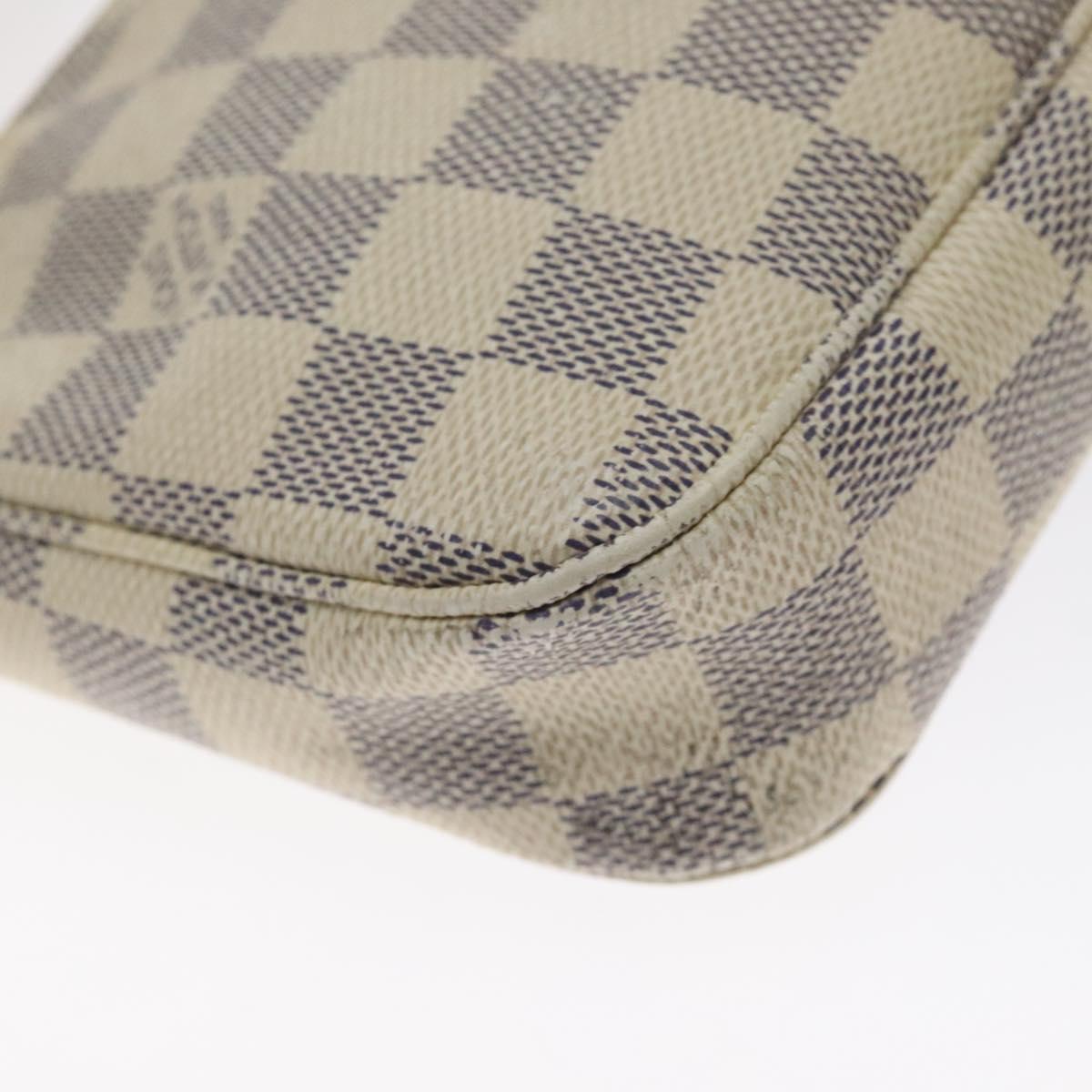 LOUIS VUITTON Damier Azur Pochette Accessoires Pouch N51986 LV Auth 130929