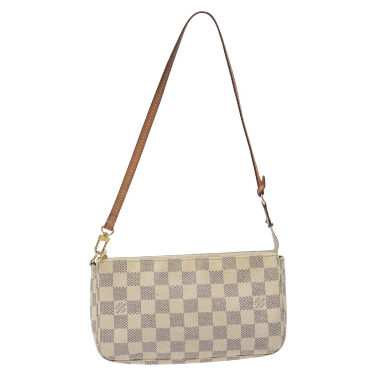 LOUIS VUITTON Damier Azur Pochette Accessoires Pouch N51986 LV Auth 130929