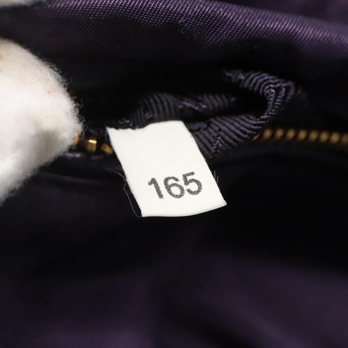 PRADA Shoulder Bag Nylon Purple Gold Auth 130933