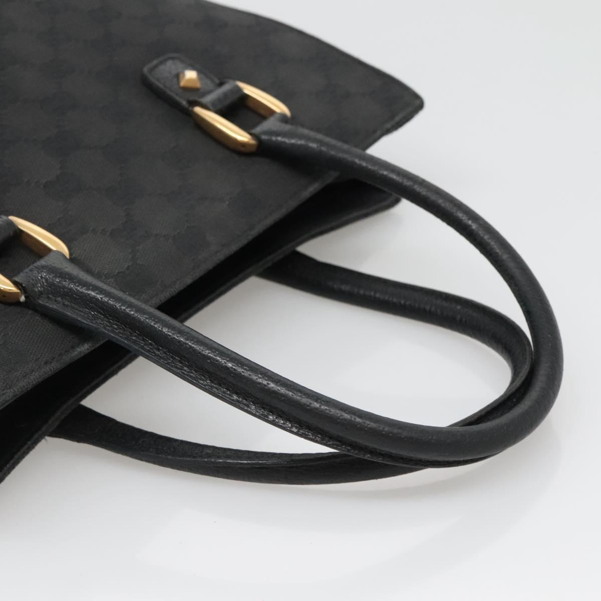 GUCCI GG Canvas Hand Bag Black Gold 120895 Auth 130978