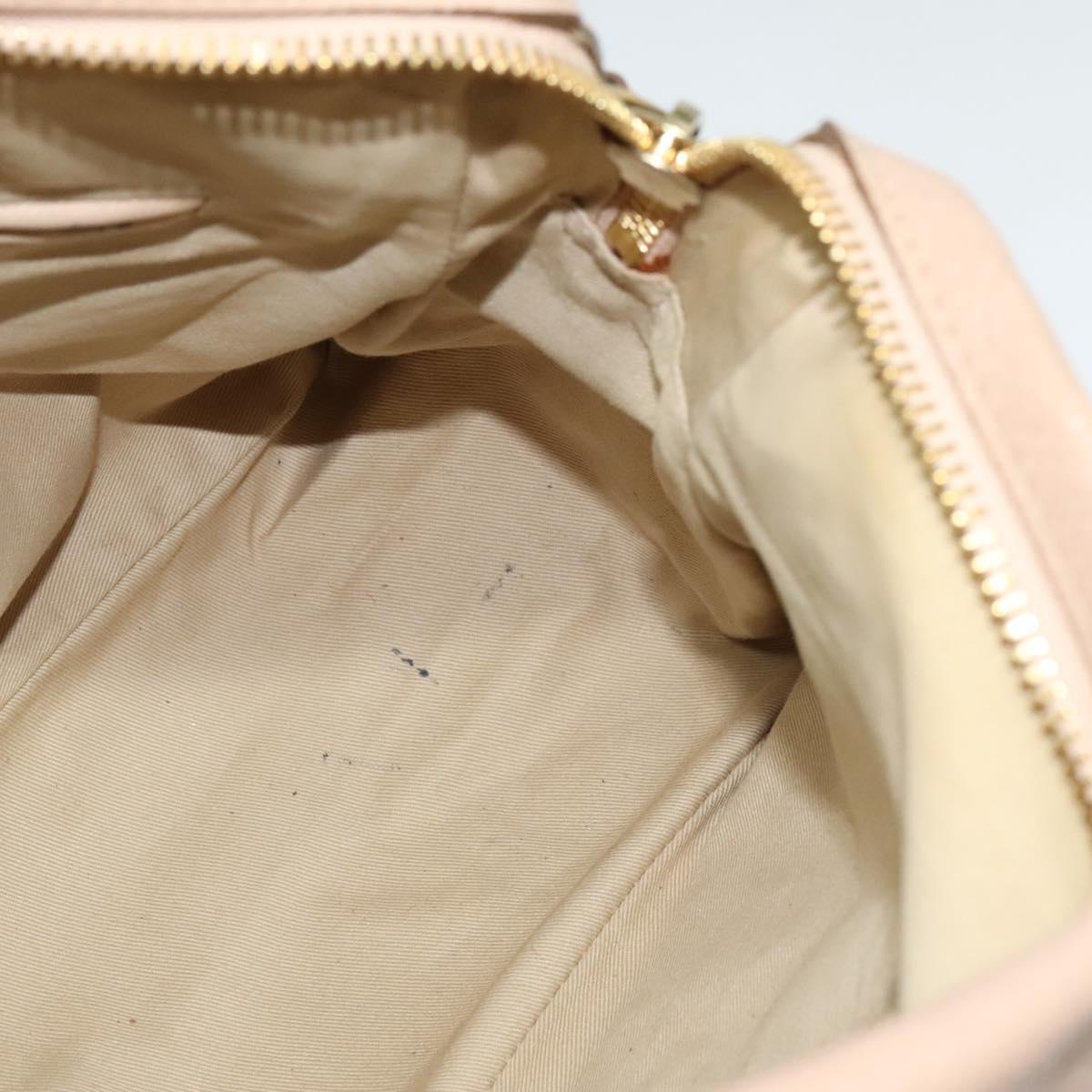 Chloe Paraty Hand Bag Leather 2way Beige Gold Auth 131001