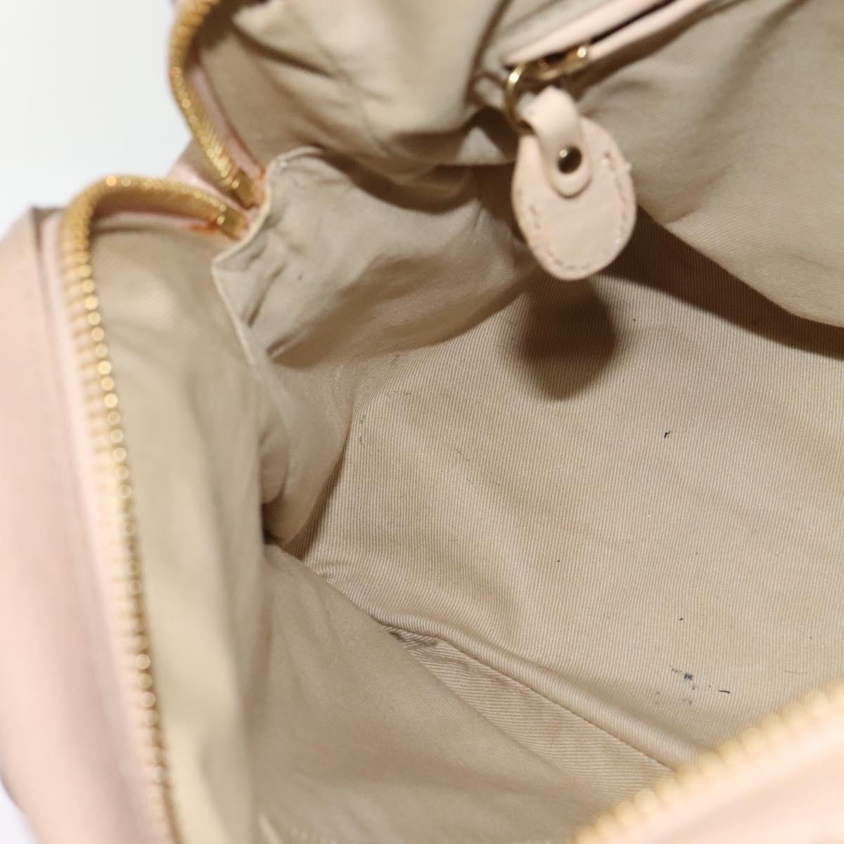 Chloe Paraty Hand Bag Leather 2way Beige Gold Auth 131001