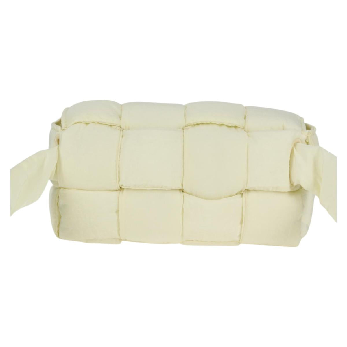BOTTEGA VENETA INTRECCIATO Cassette Shoulder Bag Nylon White Auth 131085M