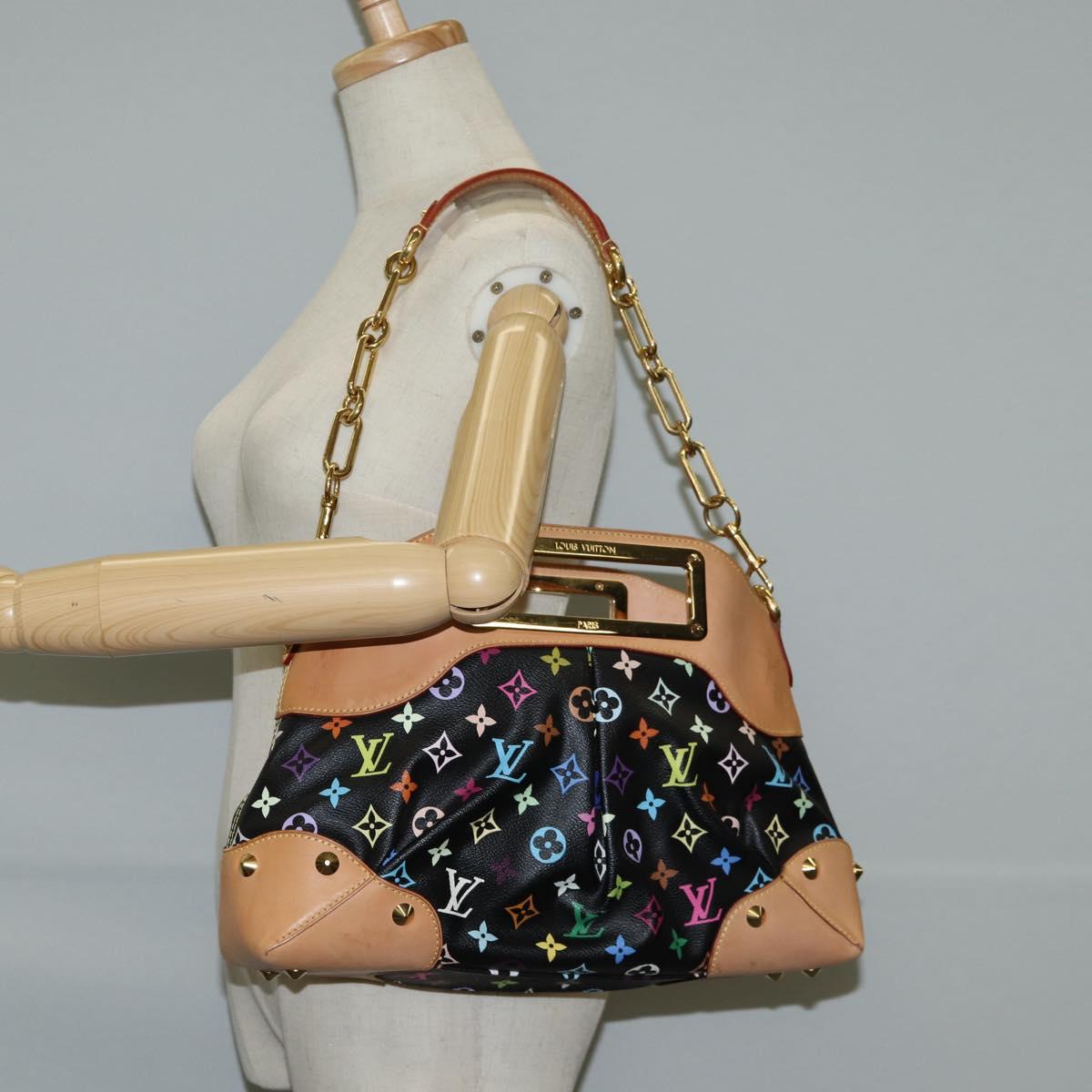LOUIS VUITTON Monogram Multicolor Judy MM Bag 2Way Black M40256 Auth 131092V