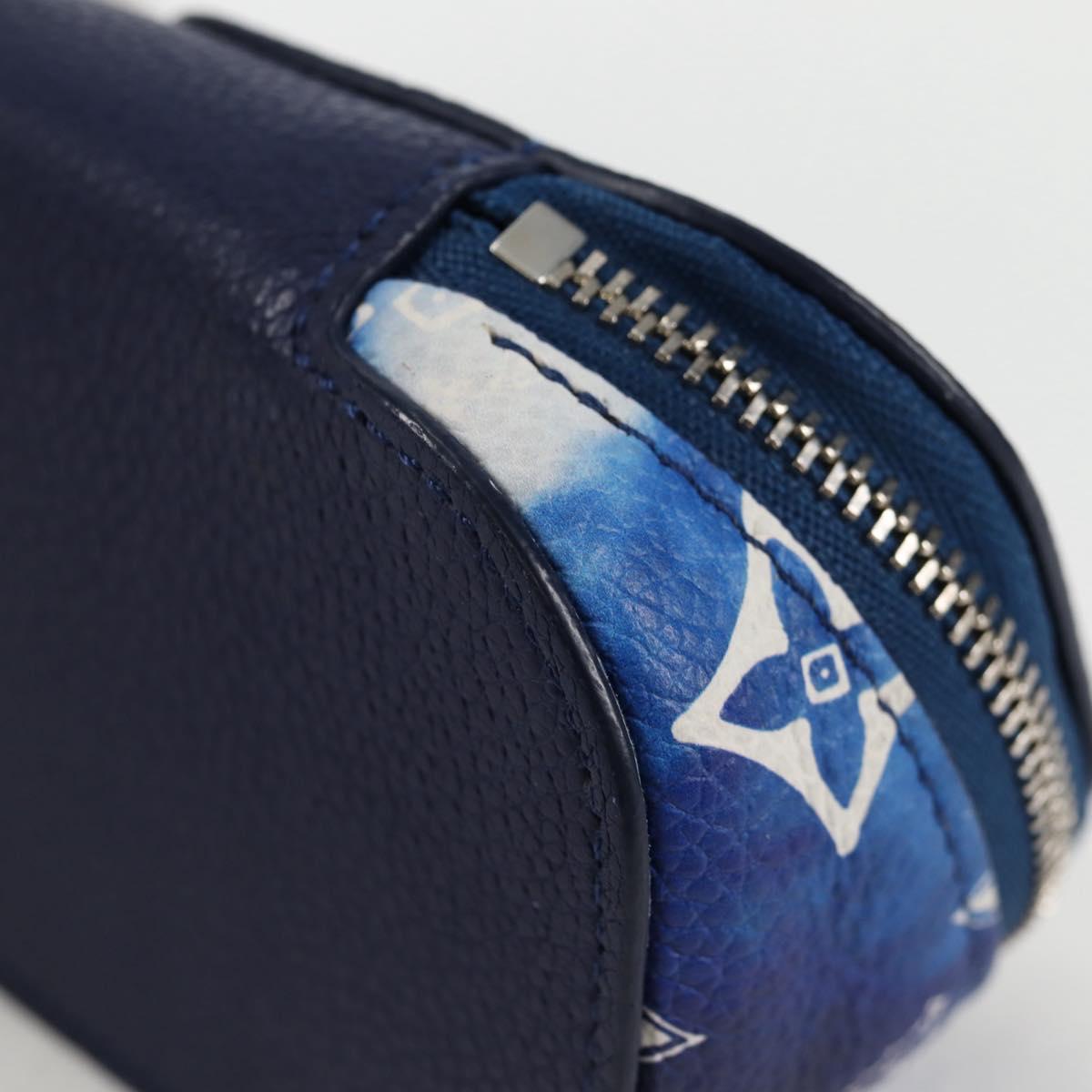LOUIS VUITTON Bandana Etui Lunet GM Glasses Case Blue GI0764 Auth 131099SAM