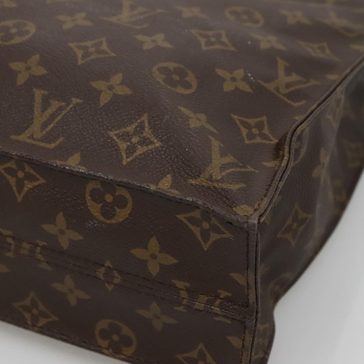 LOUIS VUITTON Monogram Sac Plat Hand Bag M51140 LV Auth 131110