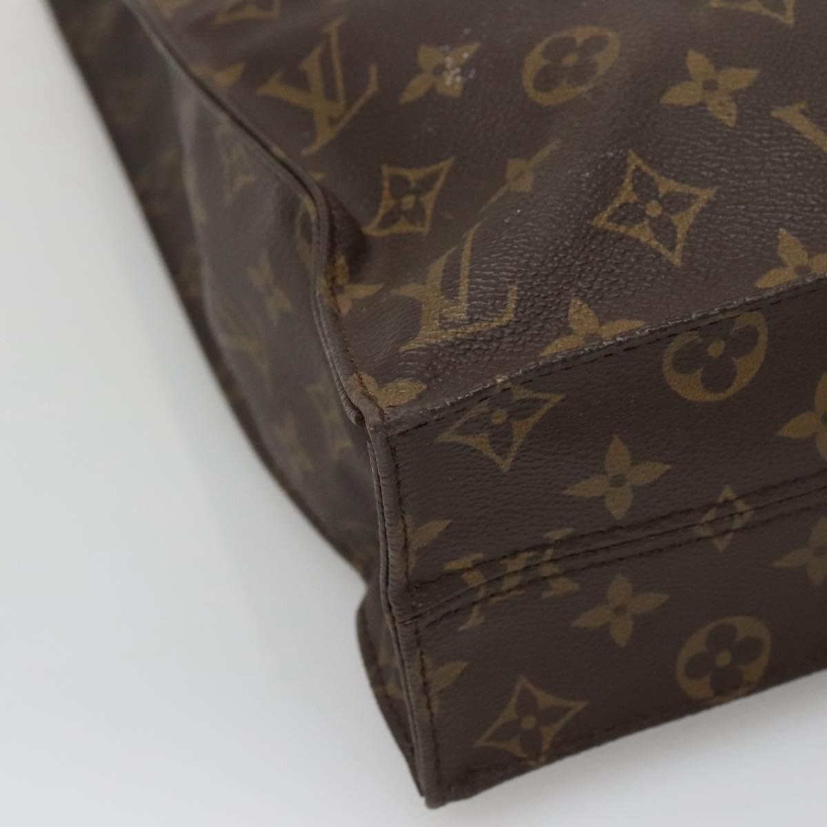 LOUIS VUITTON Monogram Sac Plat Hand Bag M51140 LV Auth 131110