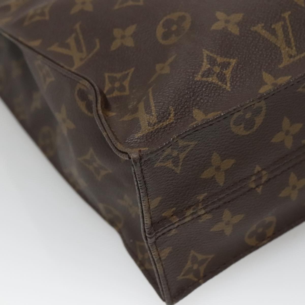 LOUIS VUITTON Monogram Sac Plat Hand Bag M51140 LV Auth 131110