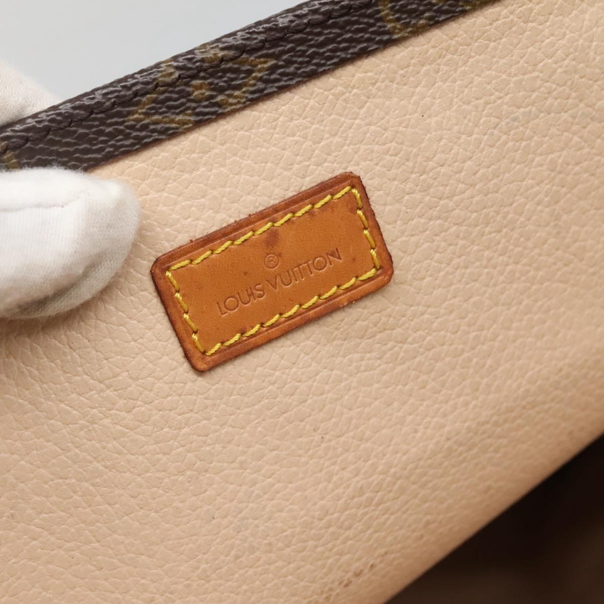 LOUIS VUITTON Monogram Sac Plat Hand Bag M51140 LV Auth 131110