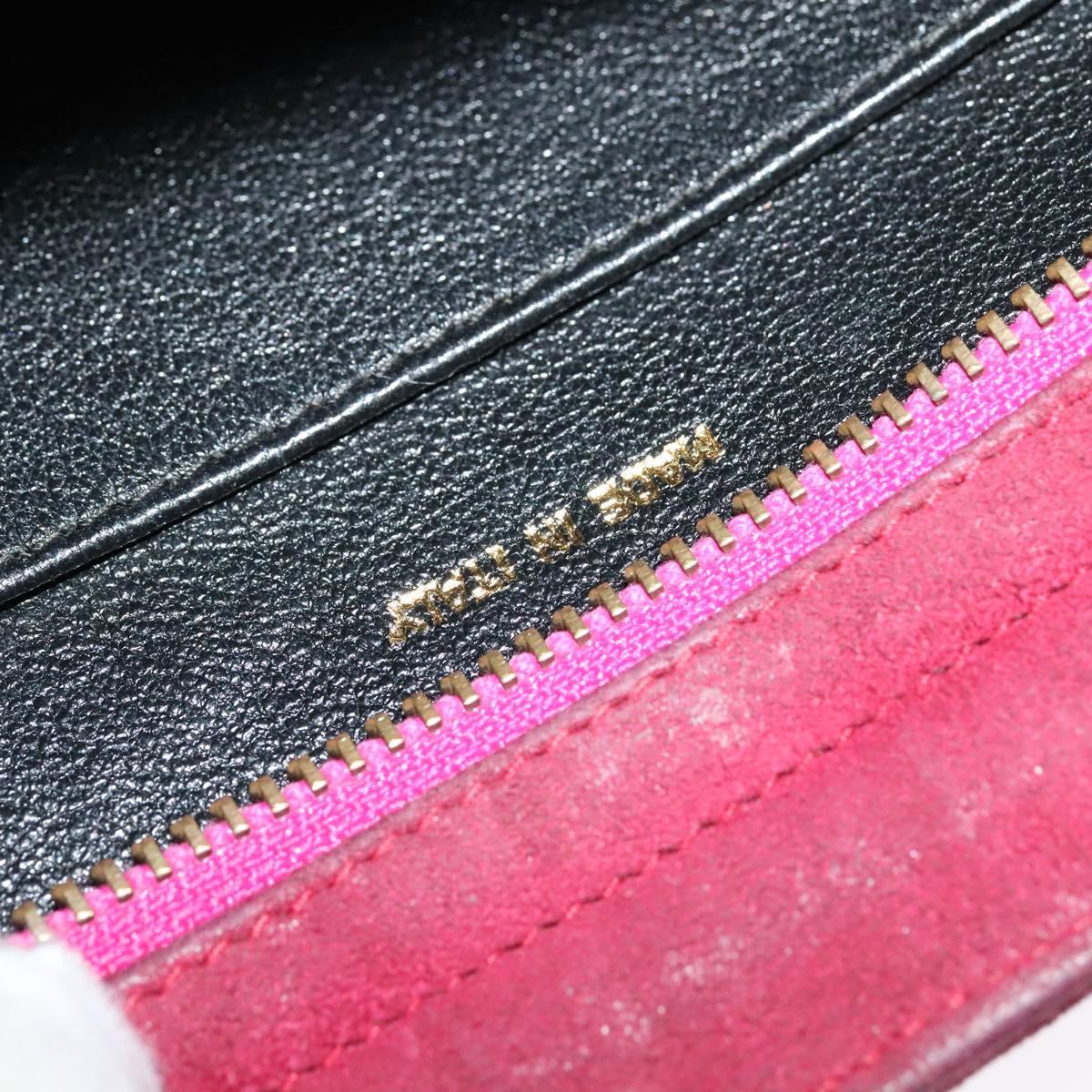 CHANEL Shoulder Bag Suede Pink Gold CC Auth 131120