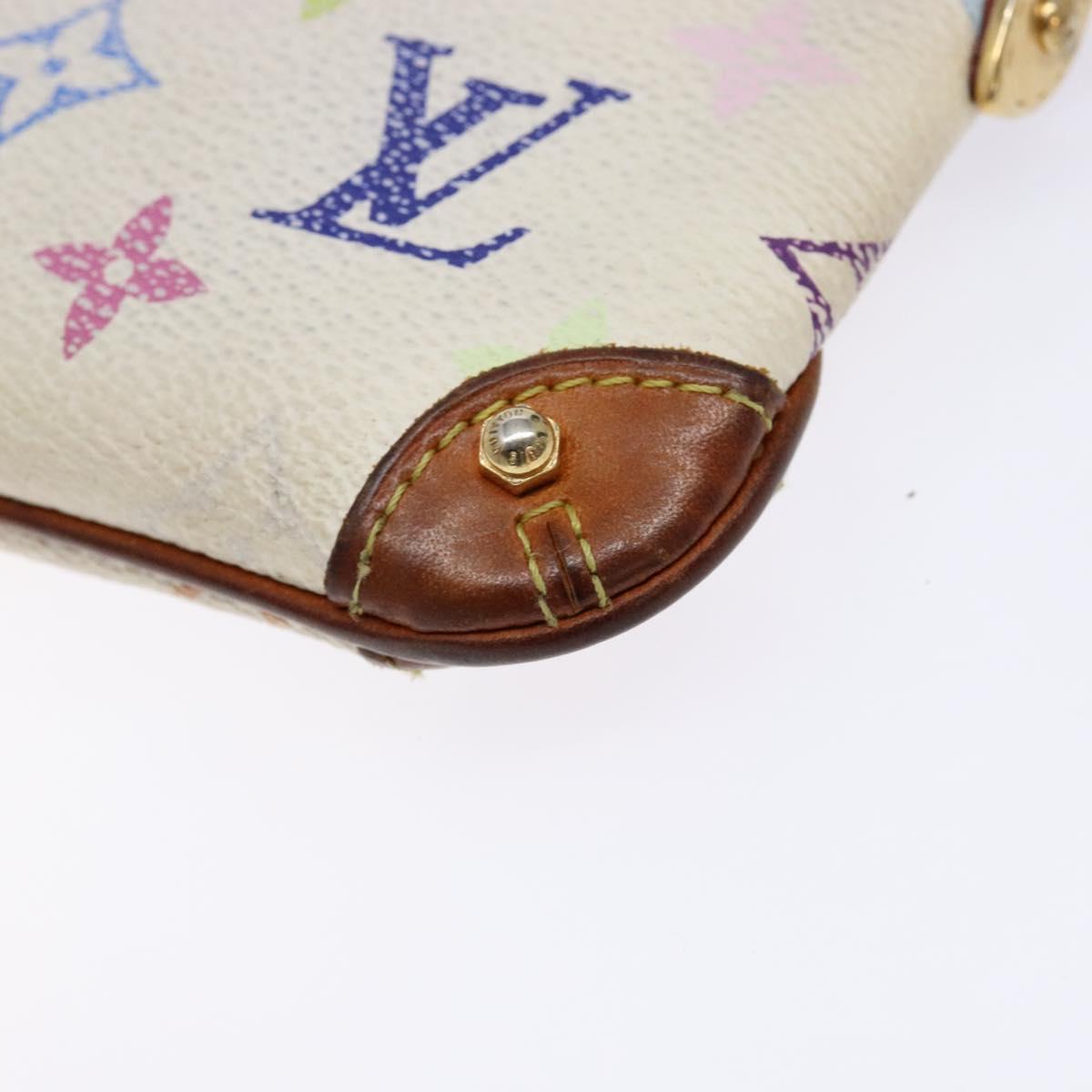 LOUIS VUITTON Multicolor Pochette Mira PM Hand Bag White M60096 LV Auth 131122