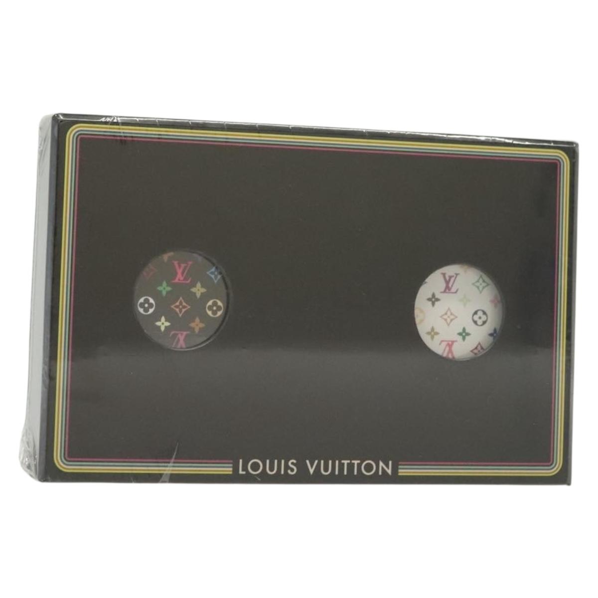 LOUIS VUITTON Monogram Multicolor Playing Cards Black White LV Auth 131123