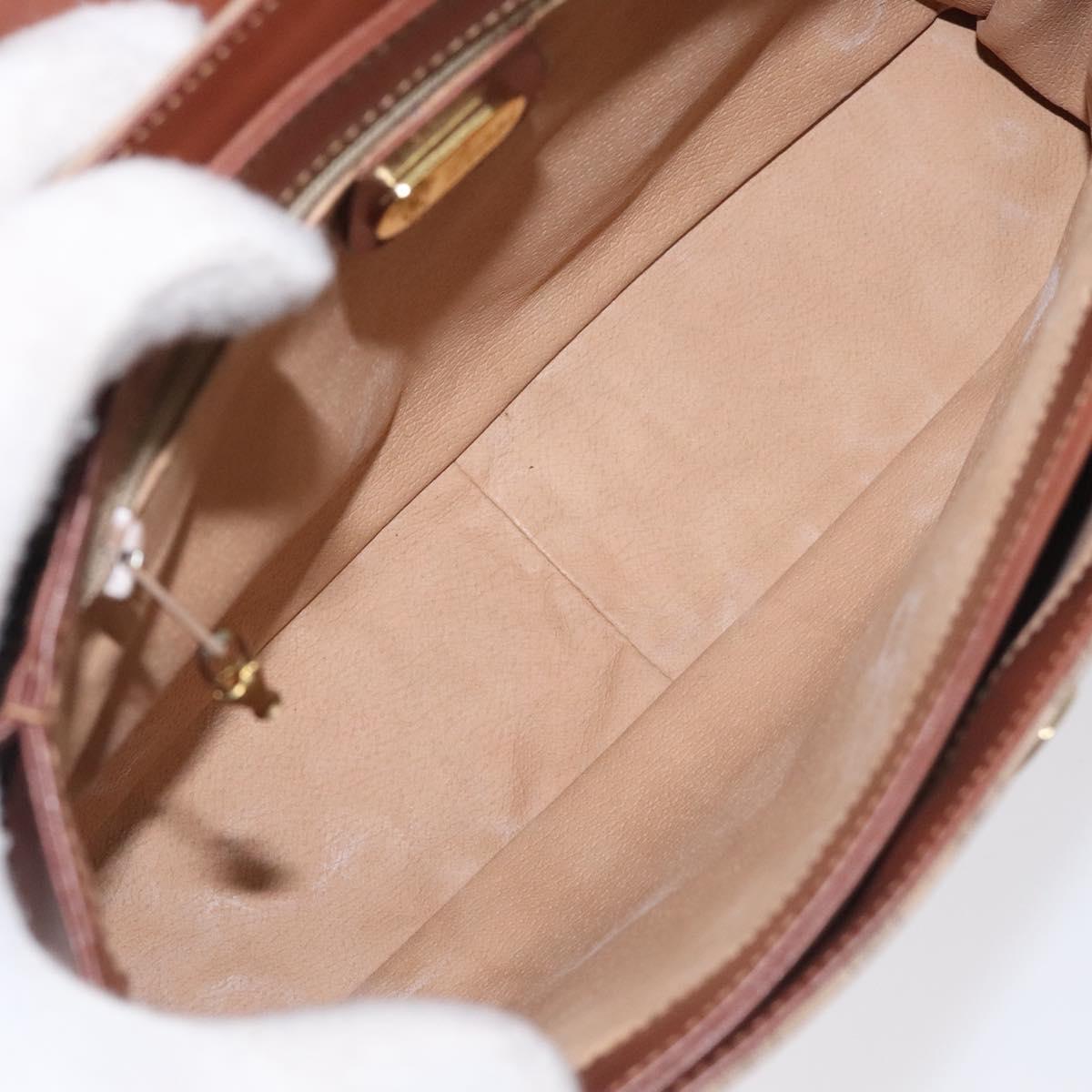 GUCCI Micro GG Supreme Hand Bag PVC Beige Gold 000 46 4857 Auth 131143