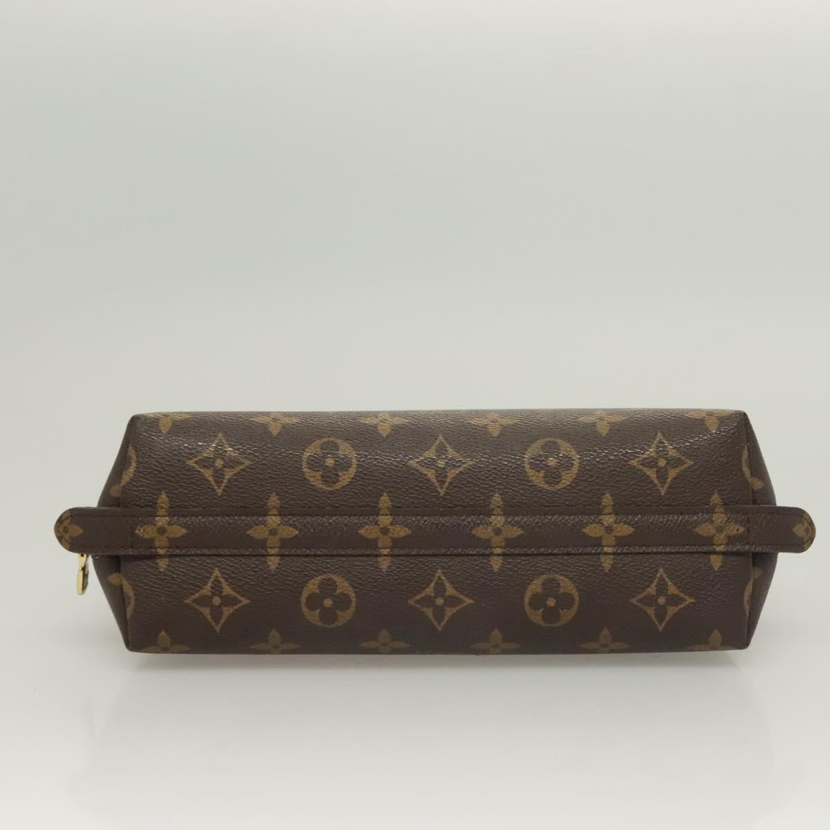 LOUIS VUITTON Monogram Trousse Demi Ronde Cosmetic Pouch M47520 LV Auth 131163