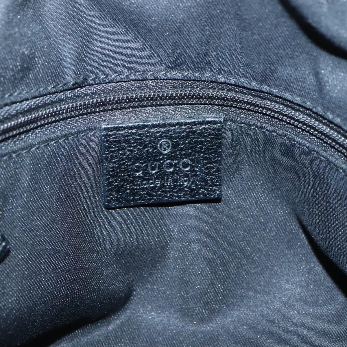 GUCCI GG Canvas Tote Bag Black Silver 121023 Auth 131188
