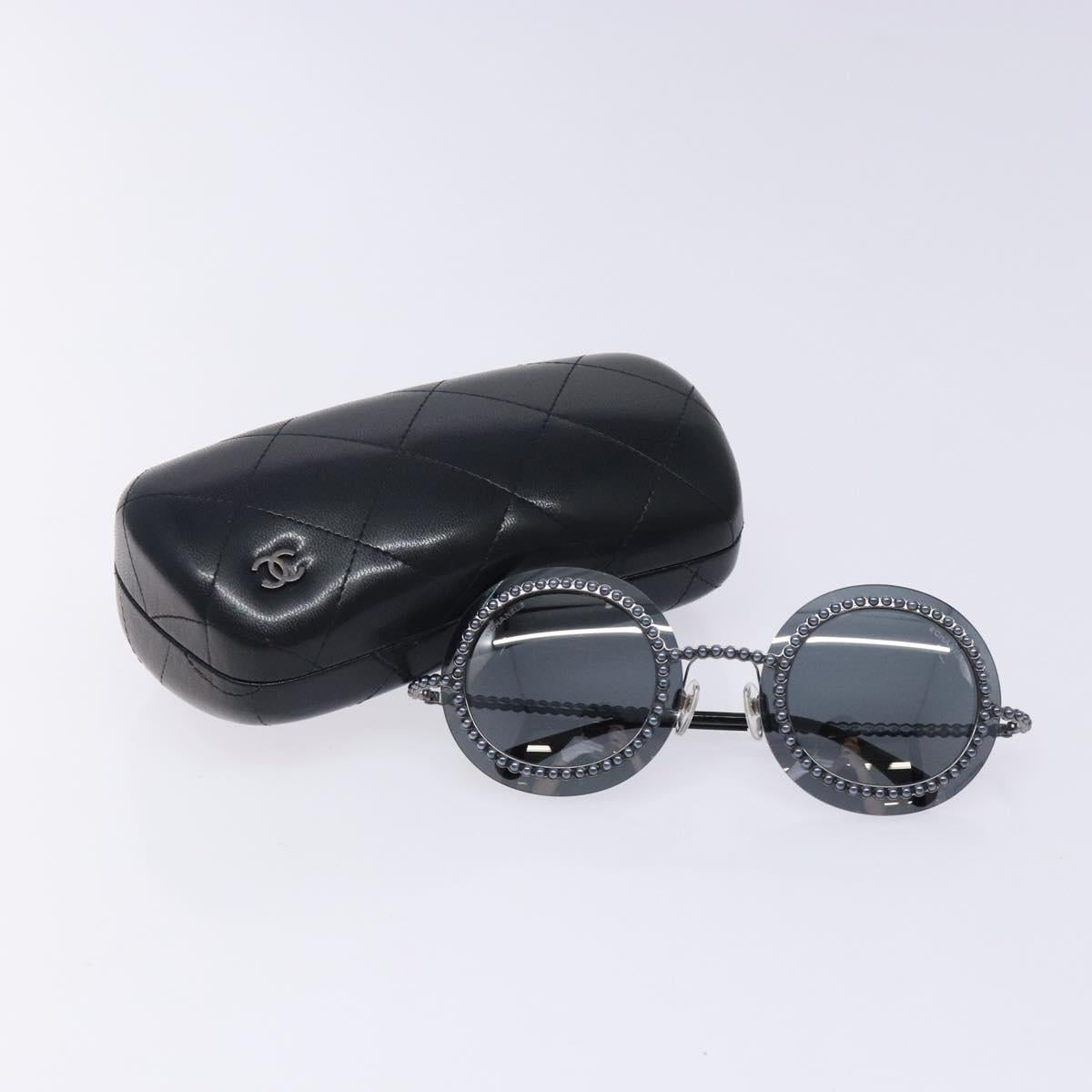 CHANEL Sunglasses plastic Black CC Auth 131207V