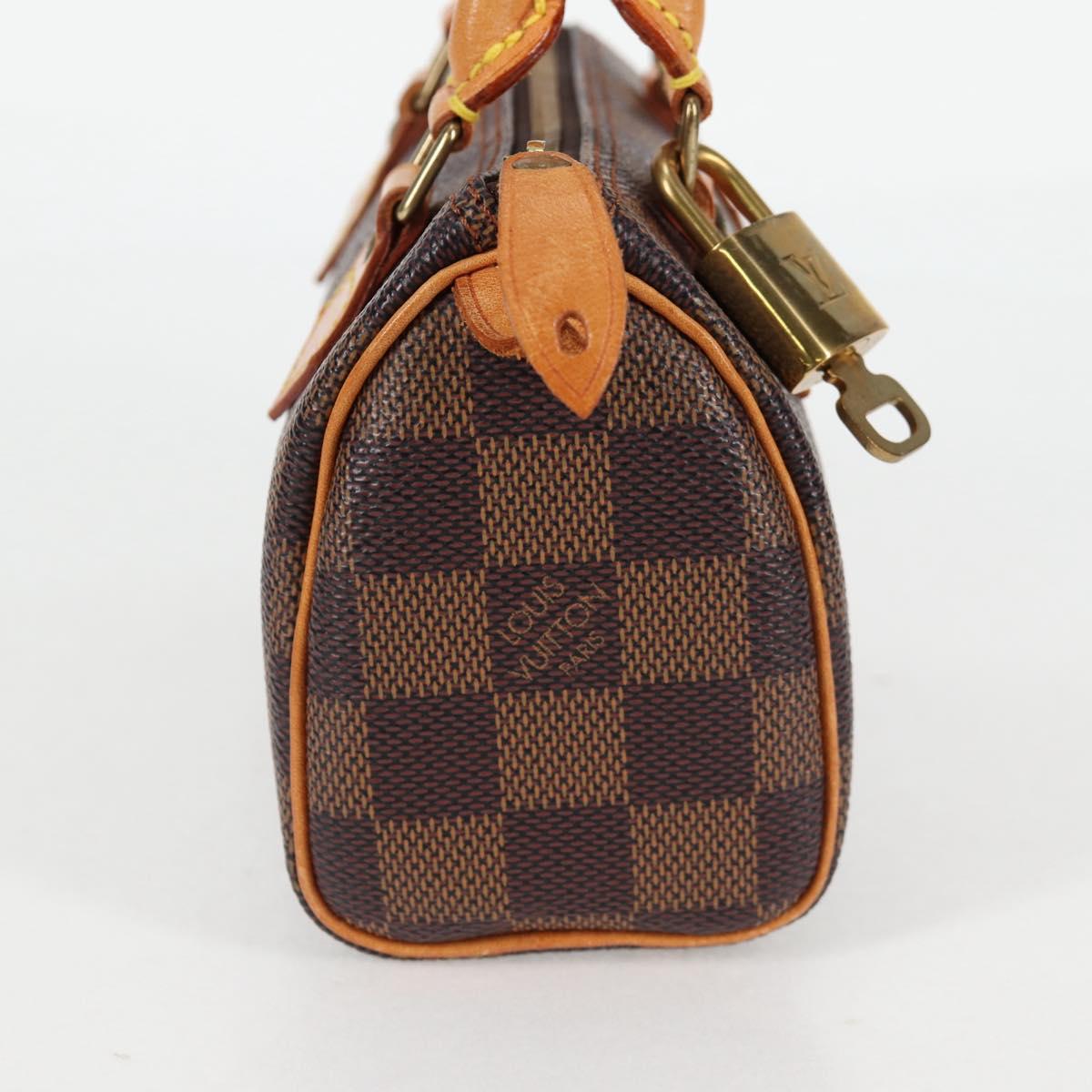 LOUIS VUITTON Damier Ebene Mini Speedy Hand Bag SPO N41536 LV Auth 131209V