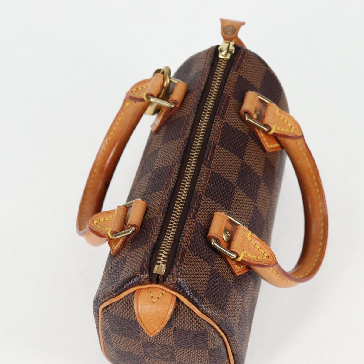 LOUIS VUITTON Damier Ebene Mini Speedy Hand Bag SPO N41536 LV Auth 131209V