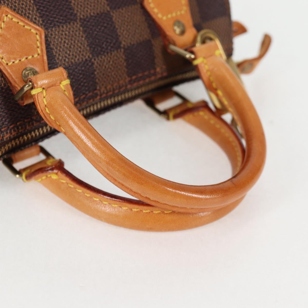 LOUIS VUITTON Damier Ebene Mini Speedy Hand Bag SPO N41536 LV Auth 131209V