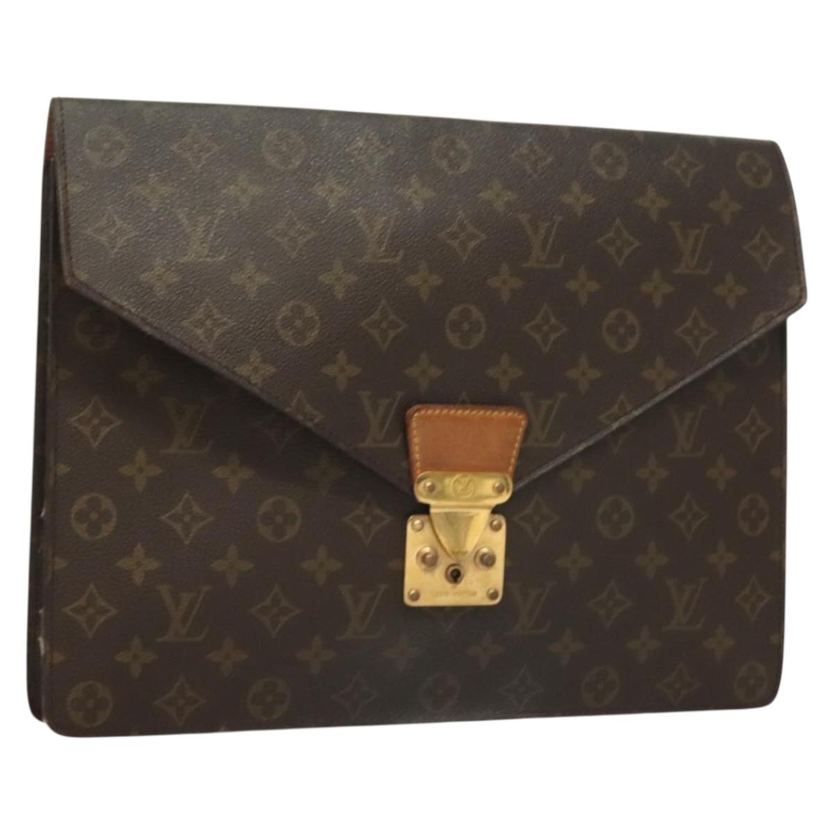 LOUIS VUITTON Monogram Porte Documents Senatur Briefcase M53335 LV Auth 131297