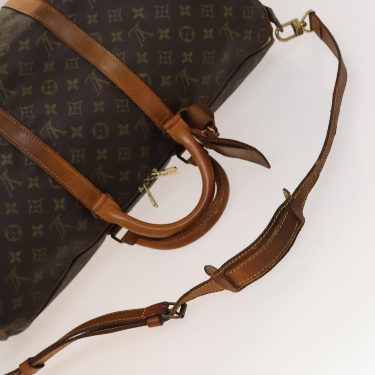 LOUIS VUITTON Monogram Keepall Bandouliere 50 Boston Bag M41416 LV Auth 131315