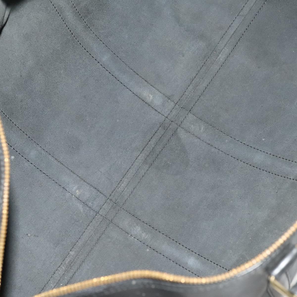 LOUIS VUITTON Epi Keepall 55 Boston Bag Noir Black M42952 LV Auth 131324