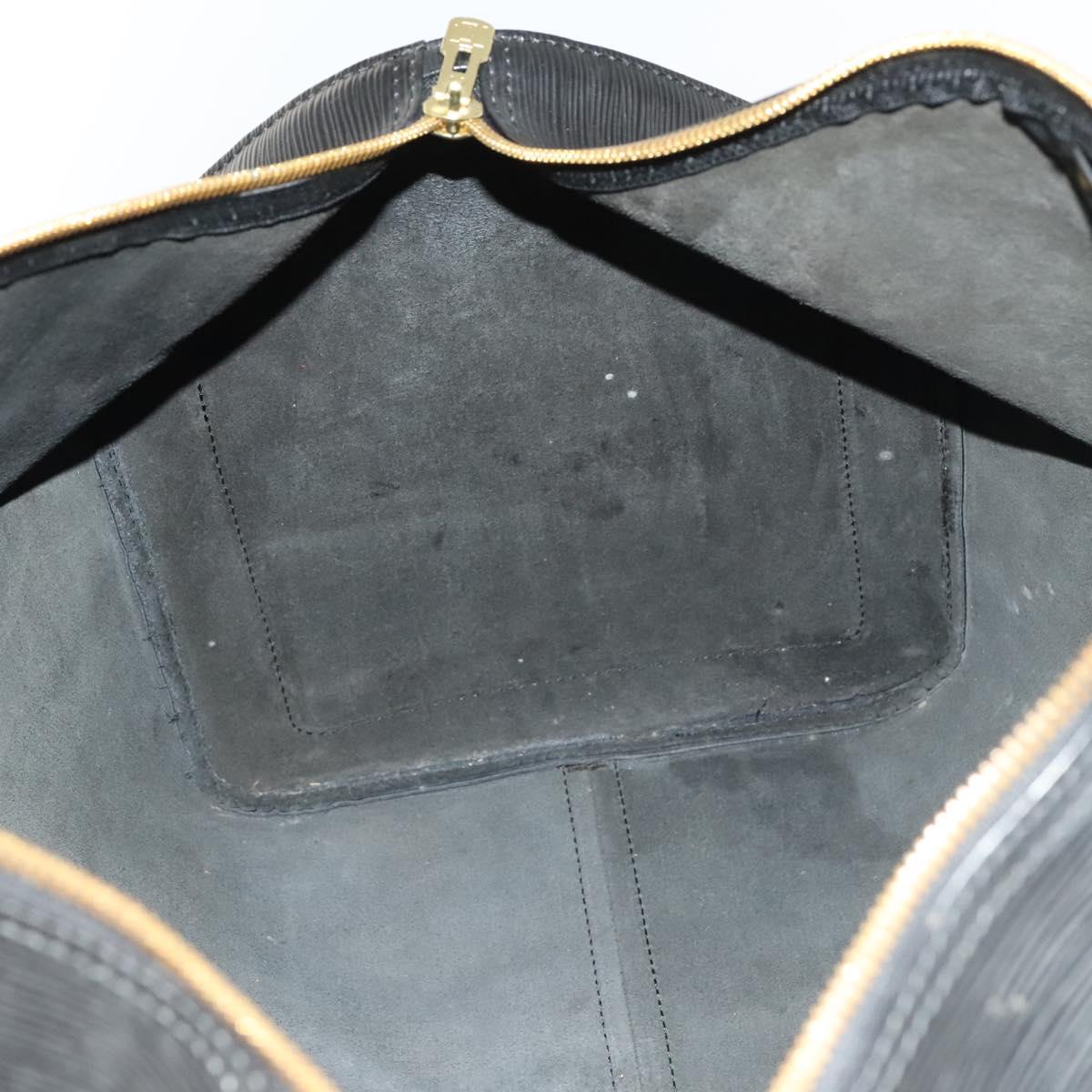 LOUIS VUITTON Epi Keepall 55 Boston Bag Noir Black M42952 LV Auth 131324