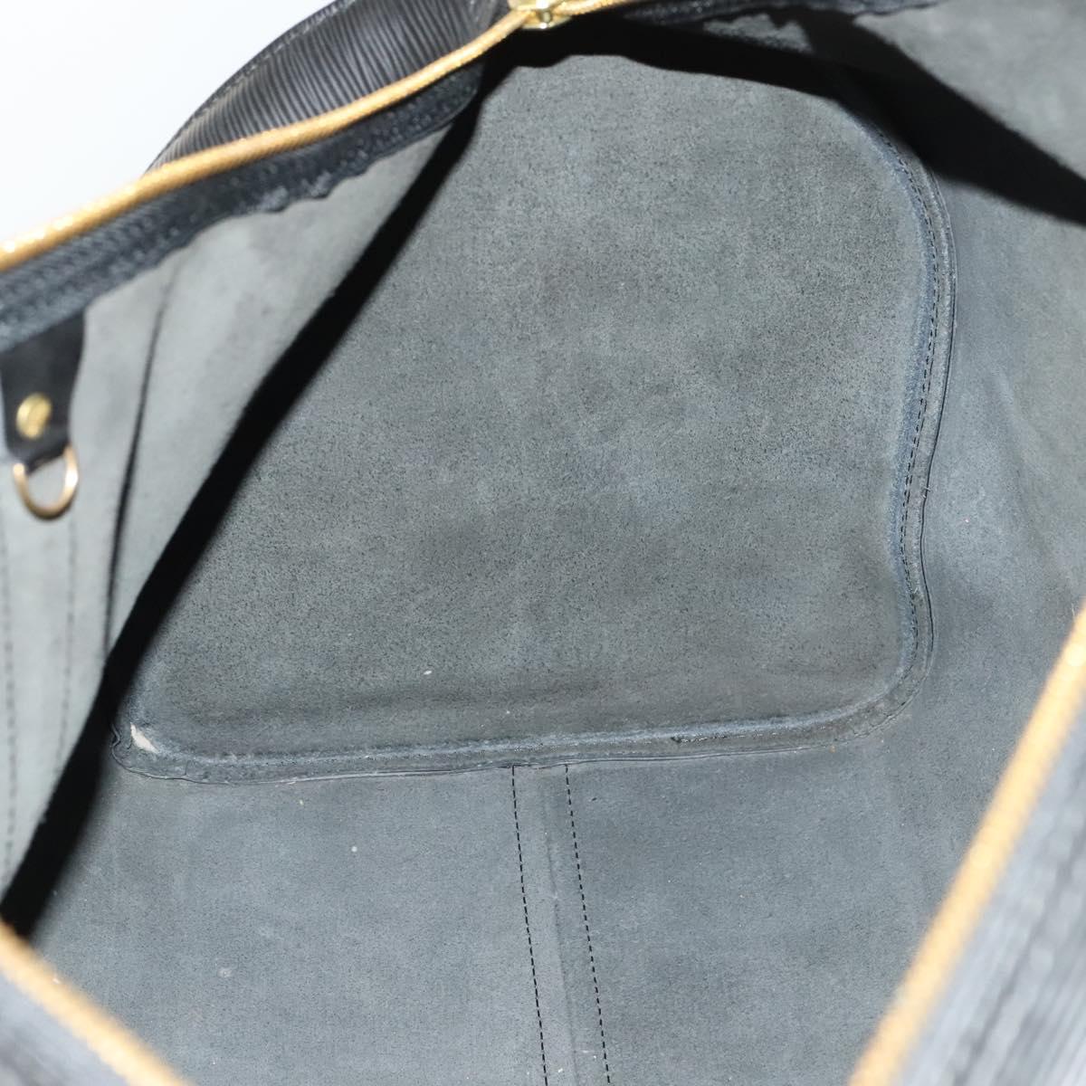 LOUIS VUITTON Epi Keepall 55 Boston Bag Noir Black M42952 LV Auth 131324