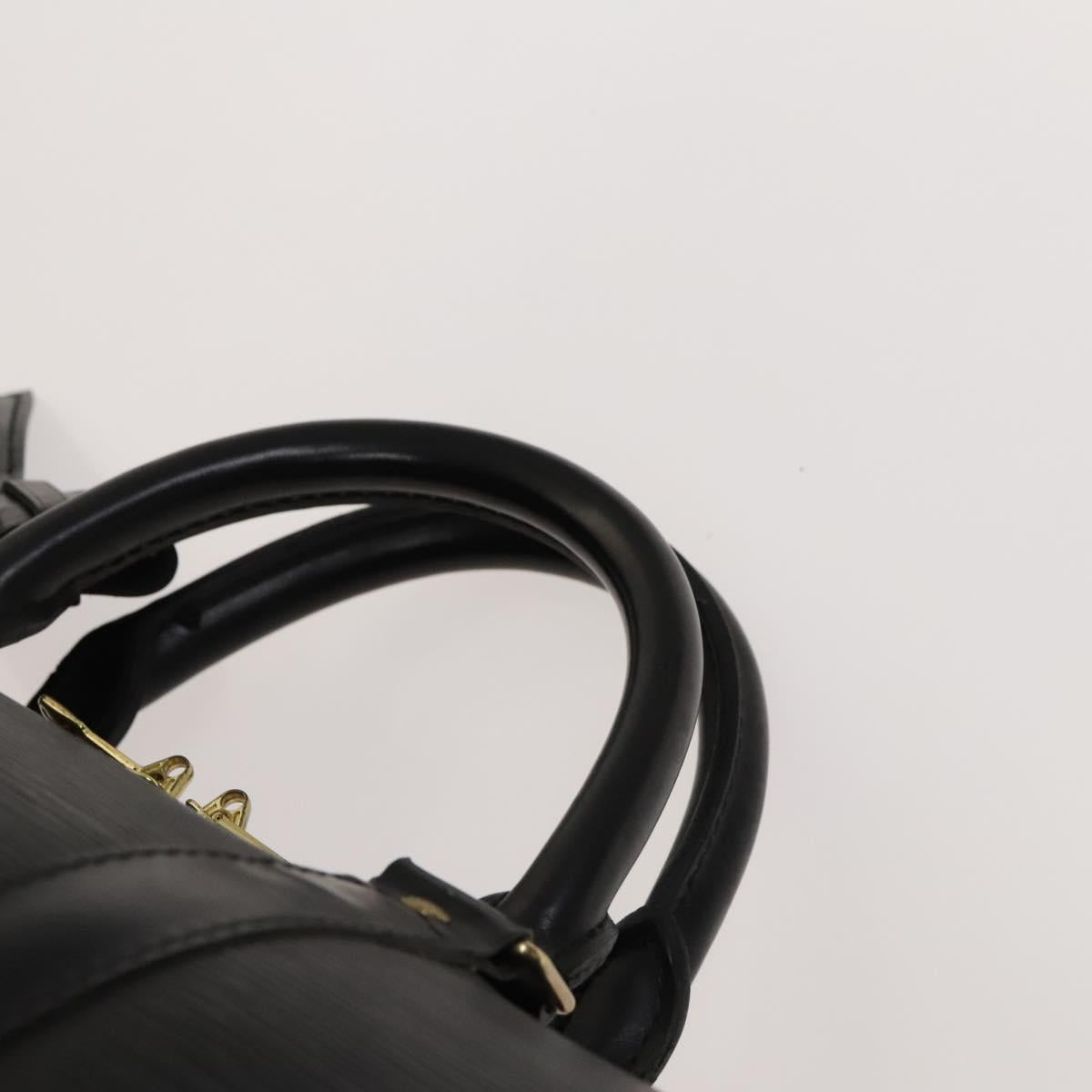 LOUIS VUITTON Epi Keepall 55 Boston Bag Noir Black M42952 LV Auth 131324