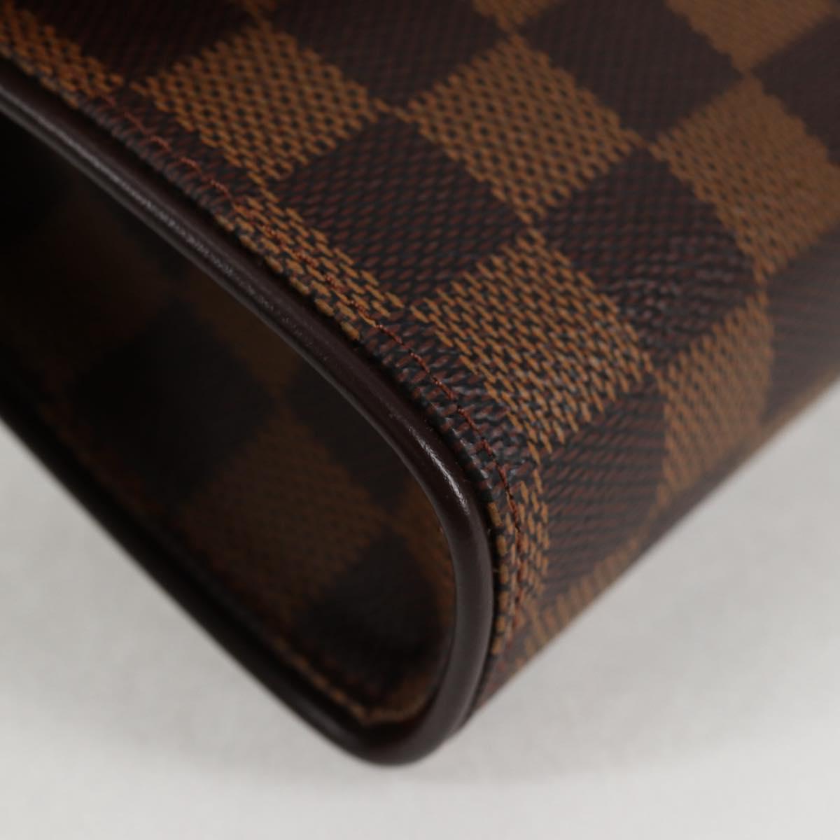 LOUIS VUITTON Damier Ebene Pochette Florentine Waist Bag N51856 LV Auth 131472V