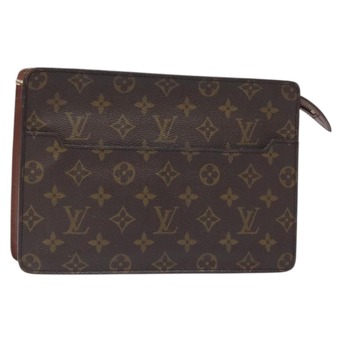 LOUIS VUITTON Monogram Pochette Homme Clutch Bag M51795 LV Auth 131487