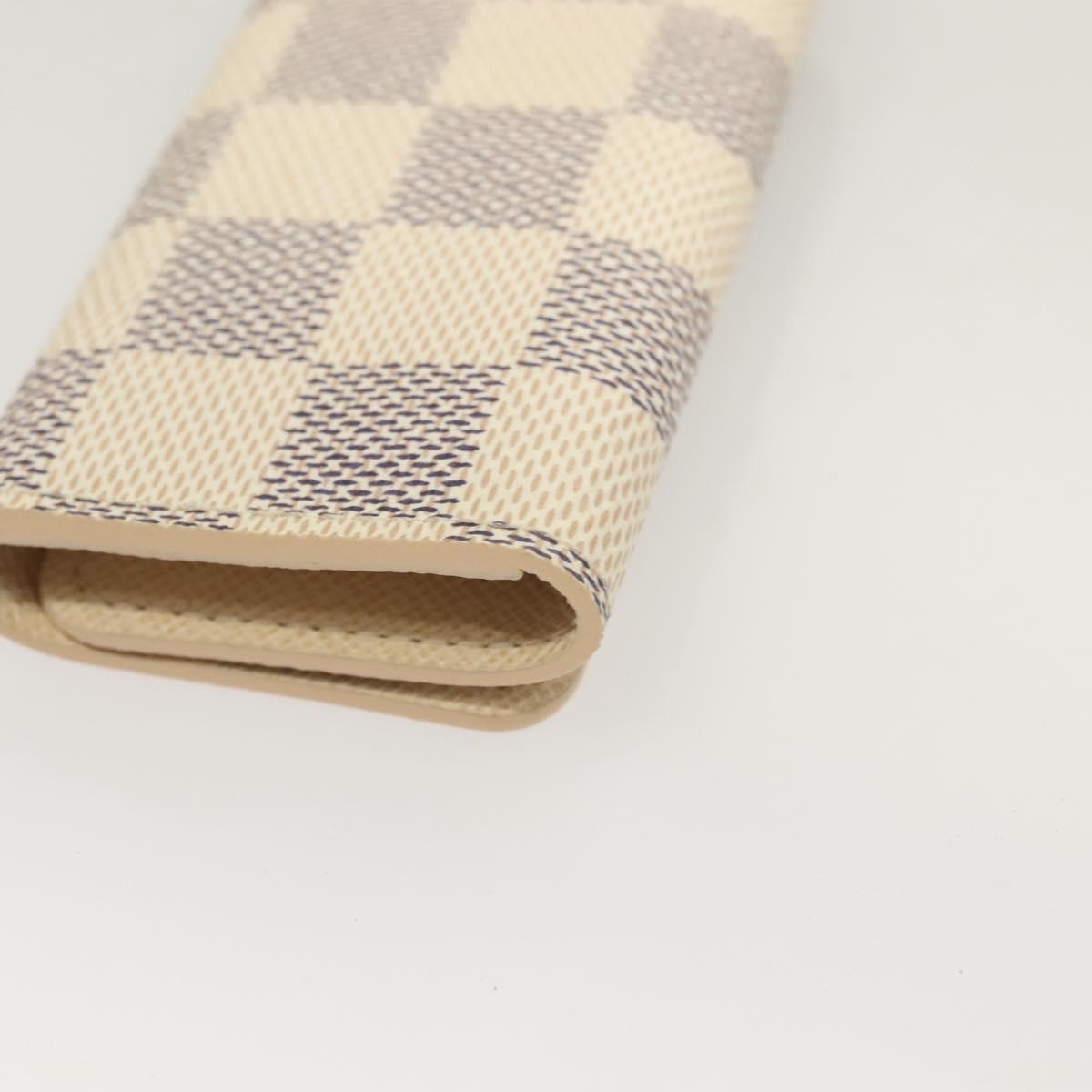 LOUIS VUITTON Damier Azur Multi Cles 4 Key Case N60020 LV Auth 131504