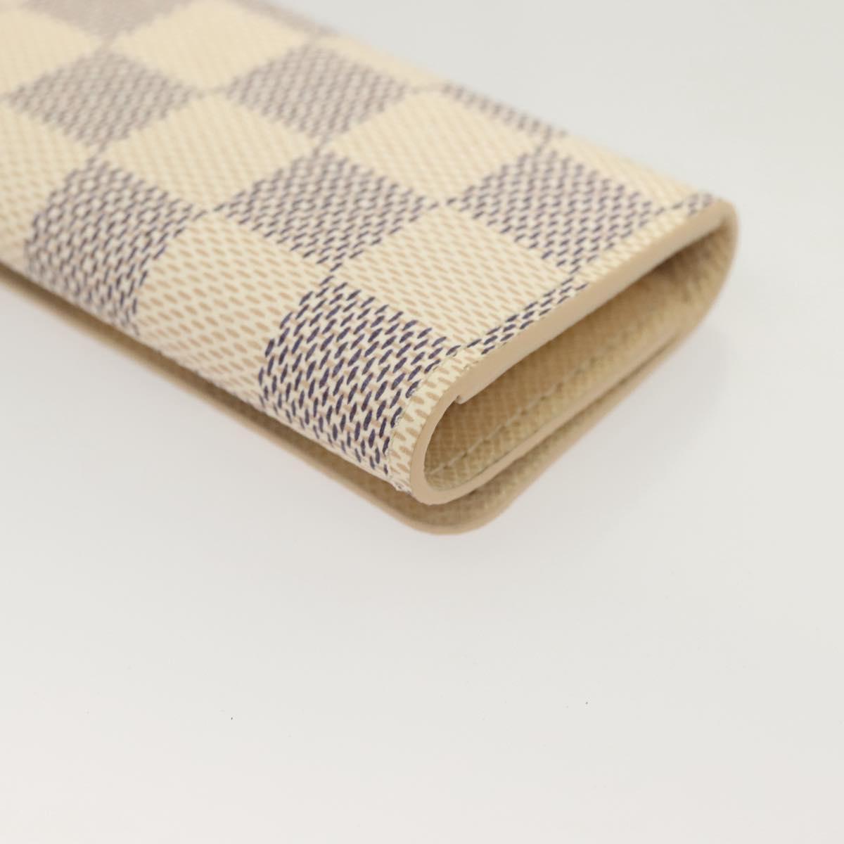 LOUIS VUITTON Damier Azur Multi Cles 4 Key Case N60020 LV Auth 131504