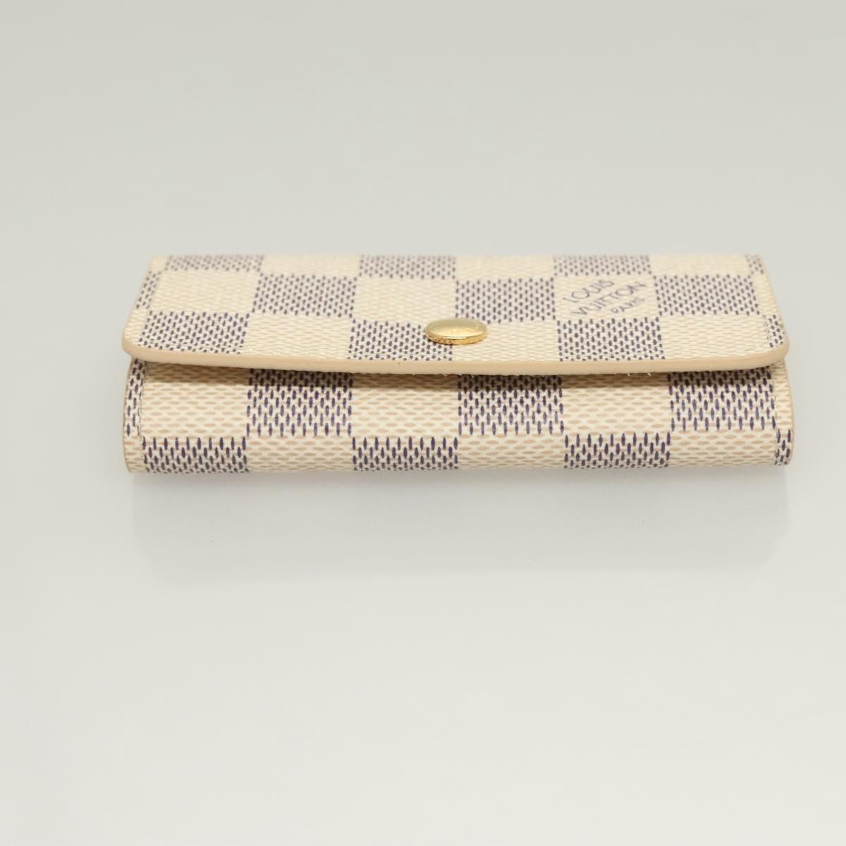 LOUIS VUITTON Damier Azur Multi Cles 4 Key Case N60020 LV Auth 131504