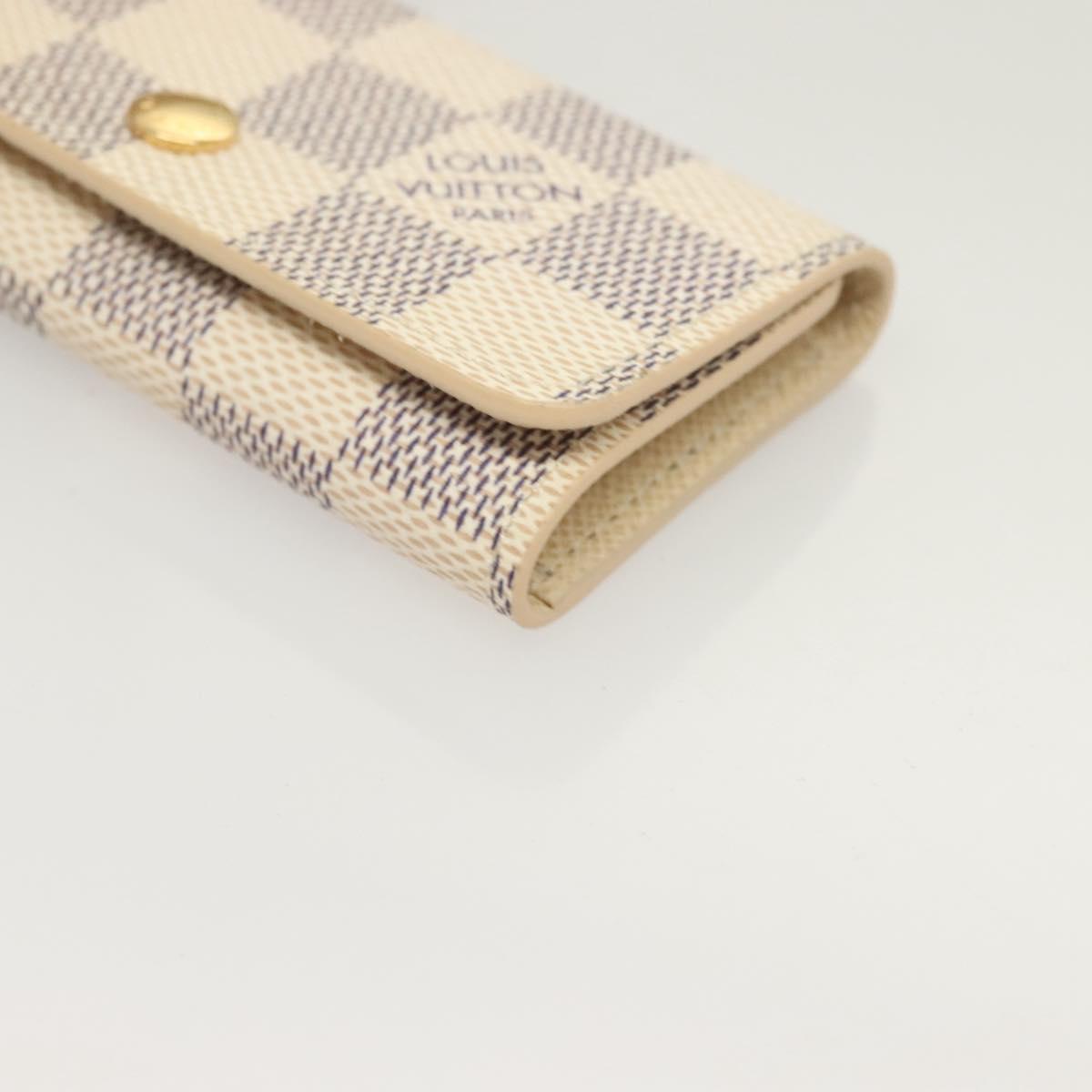 LOUIS VUITTON Damier Azur Multi Cles 4 Key Case N60020 LV Auth 131504