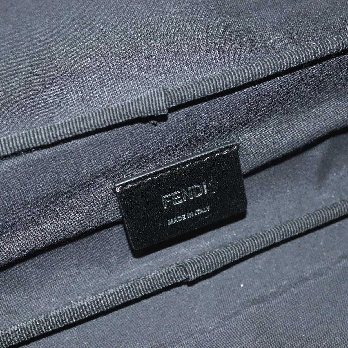 FENDI Zucca Canvas Clutch Bag Outlet Black Gray Auth 131527