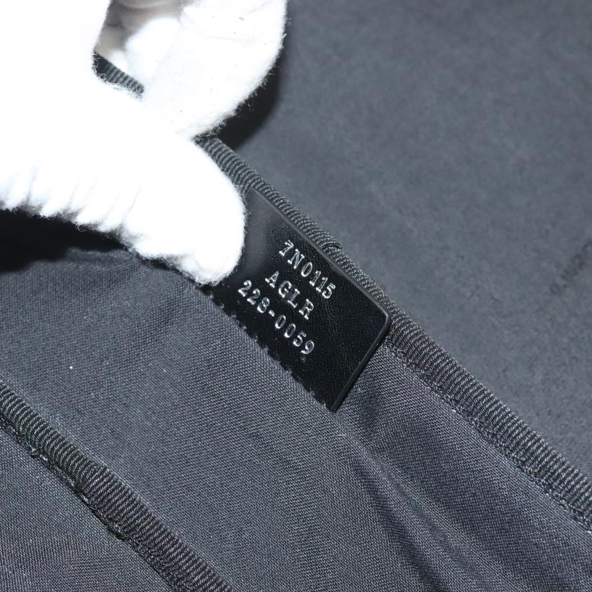 FENDI Zucca Canvas Clutch Bag Outlet Black Gray Auth 131527