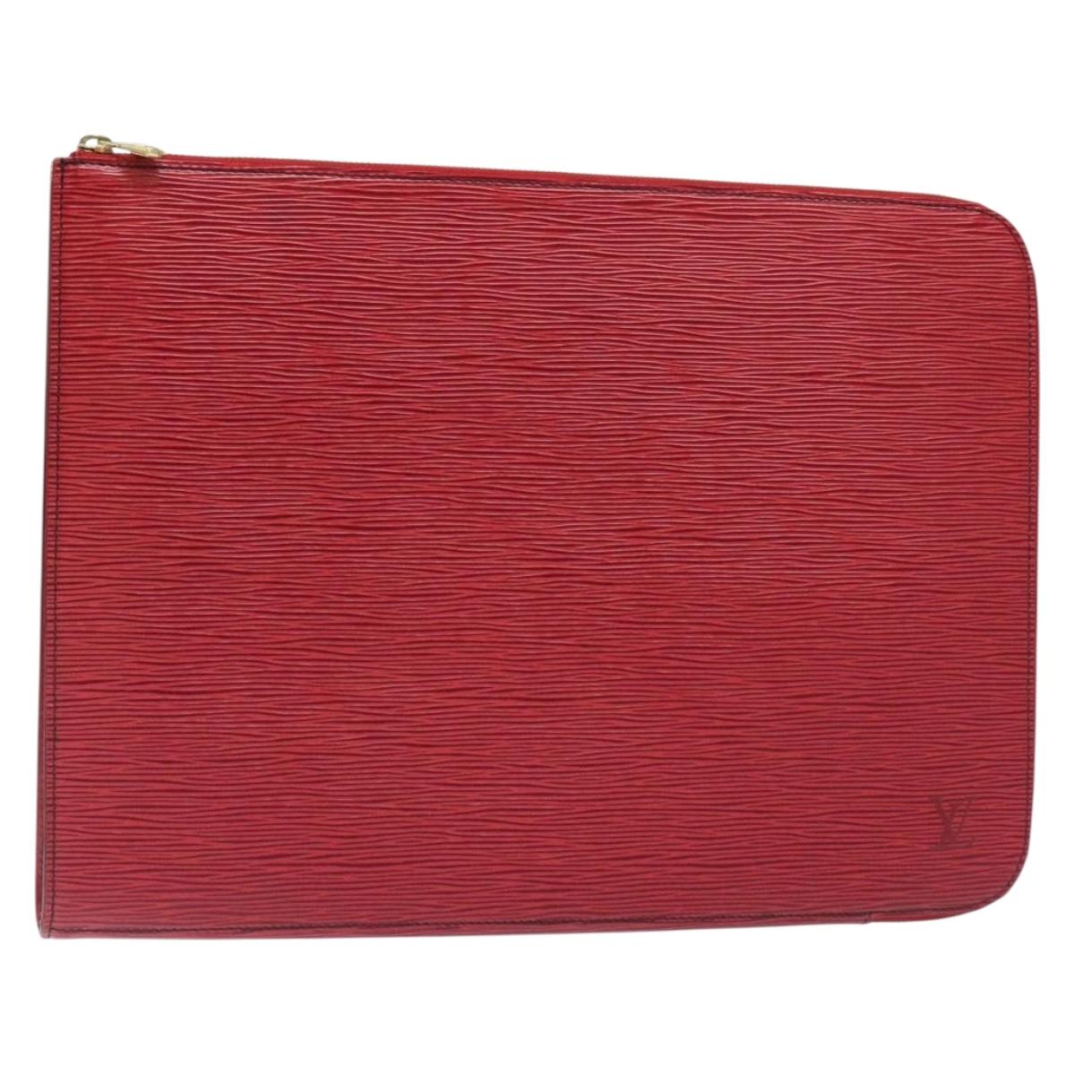 LOUIS VUITTON Epi Posh Documents Clutch Bag Red M54497 LV Auth 131535