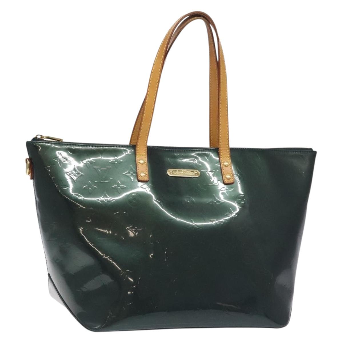 LOUIS VUITTON Monogram Vernis Bellevue GM Tote Bag Bluenuit M93673 Auth 131539