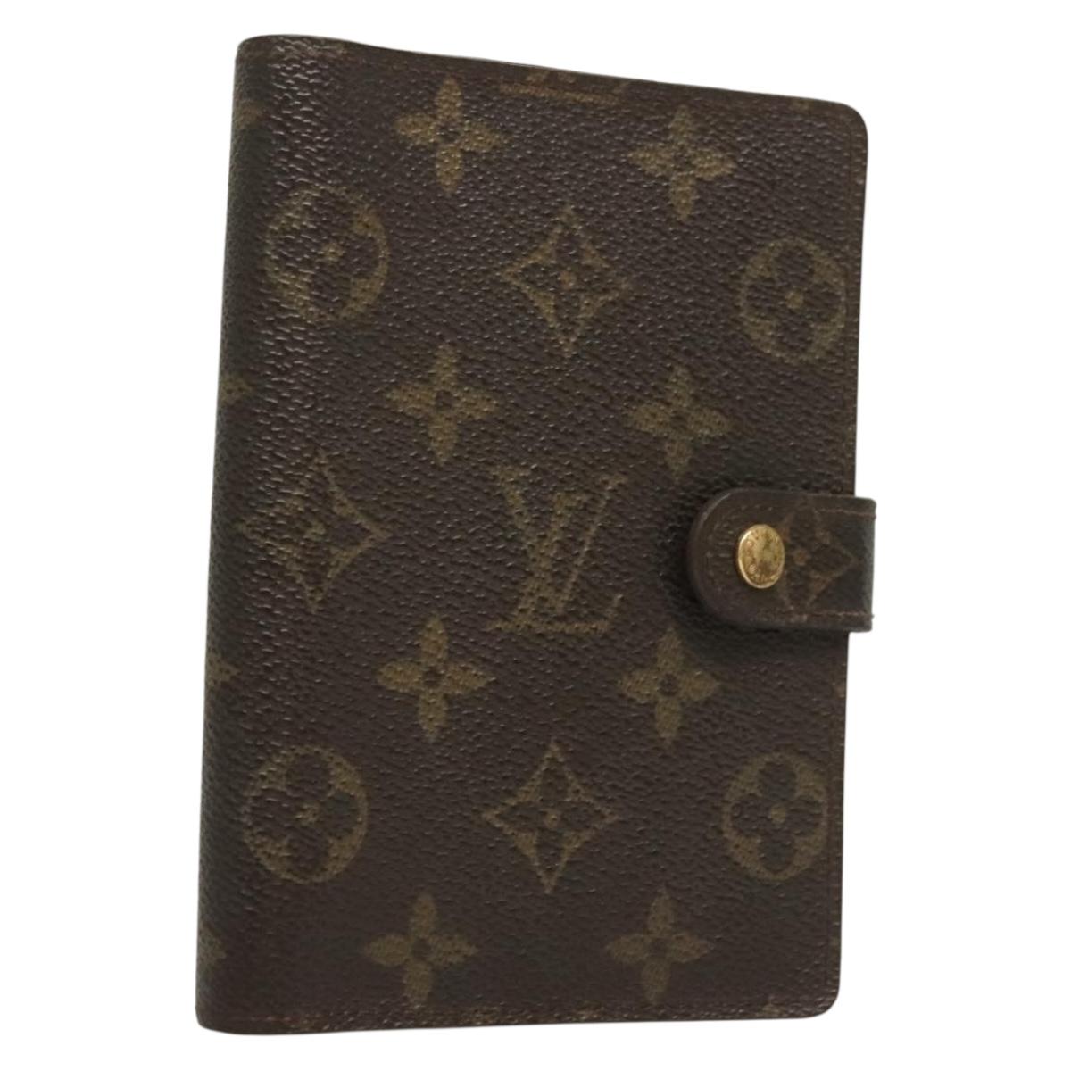 LOUIS VUITTON Monogram Agenda PM Day Planner Cover R20005 LV Auth 131563